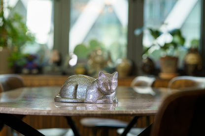 HydroGraphics Pet Urn For Cat - "Vortex" - Ceramic | Hydro Dipping - Pulvis Art Urns