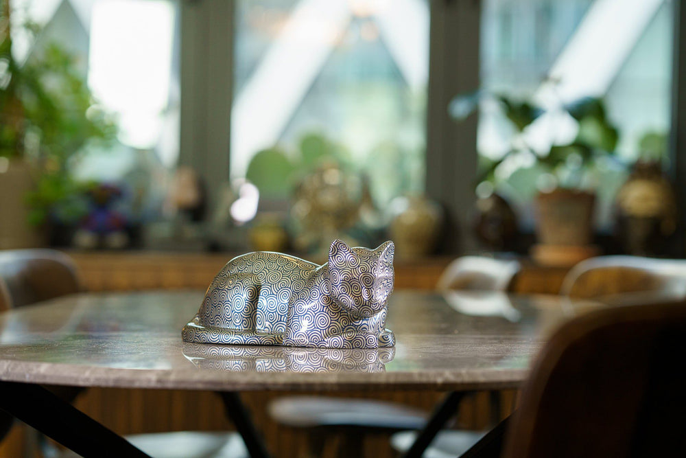 
                  
                    Pulvis Art Urns Pet Urn HydroGraphics Pet Urn For Cat - "Vortex" - Ceramic | Hydro Dipping
                  
                