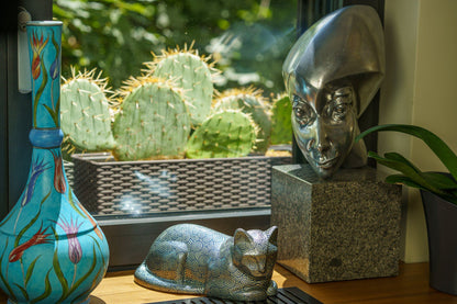 HydroGraphics Pet Urn For Cat - "Vortex" - Ceramic | Hydro Dipping - Pulvis Art Urns