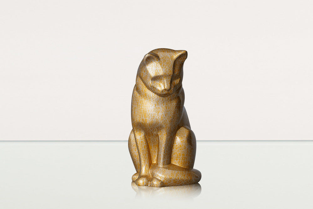 
                  
                    Pulvis Art Urns Pet Urn HydroGraphics Pet Urn "Neko - Gold" - Ceramic | Hydro Dipping
                  
                