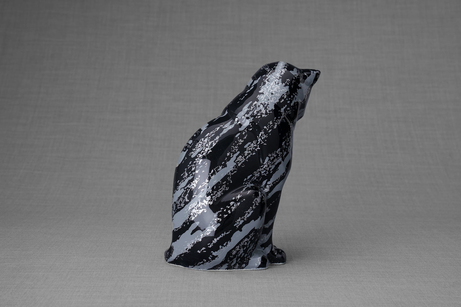 HydroGraphics Pet Urn "Neko" | Mixed Blue | Ceramic - Pulvis Art Urns