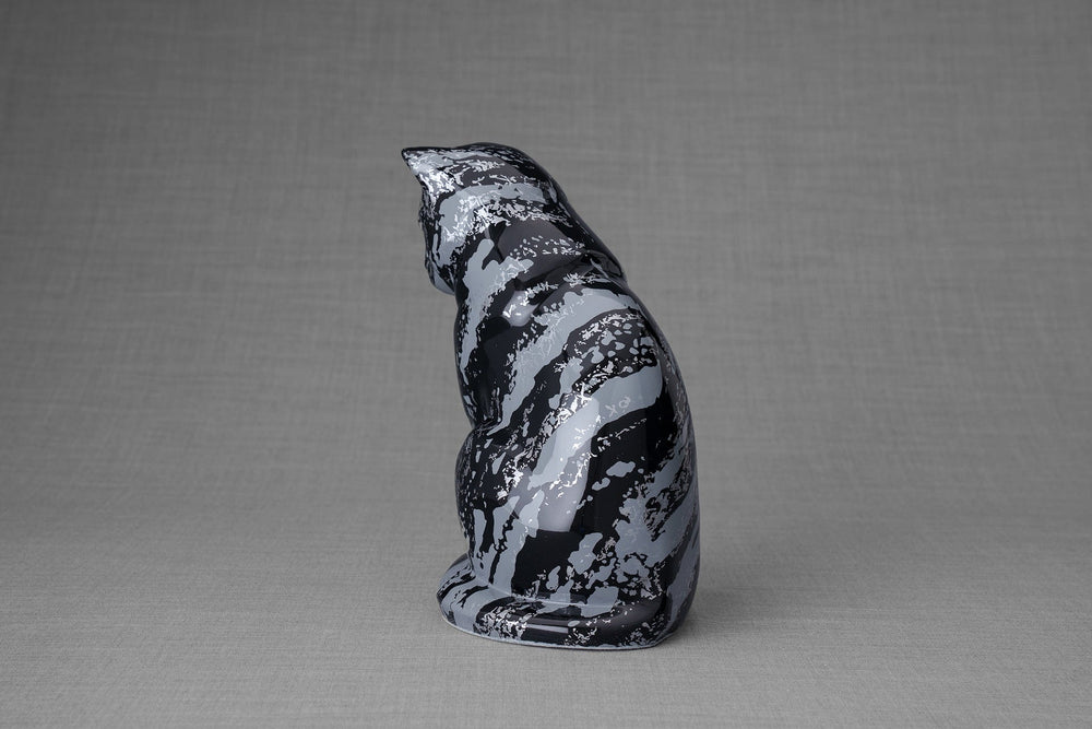 Pulvis Art Urns Pet Urn HydroGraphics Pet Urn "Neko" | Mixed Blue | Ceramic