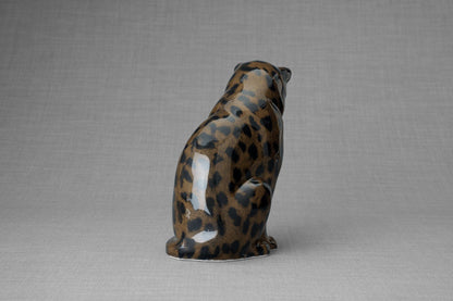HydroGraphics Pet Urn "Neko" | Spotted Dark | Ceramic | Hydro Dipping - Pulvis Art Urns