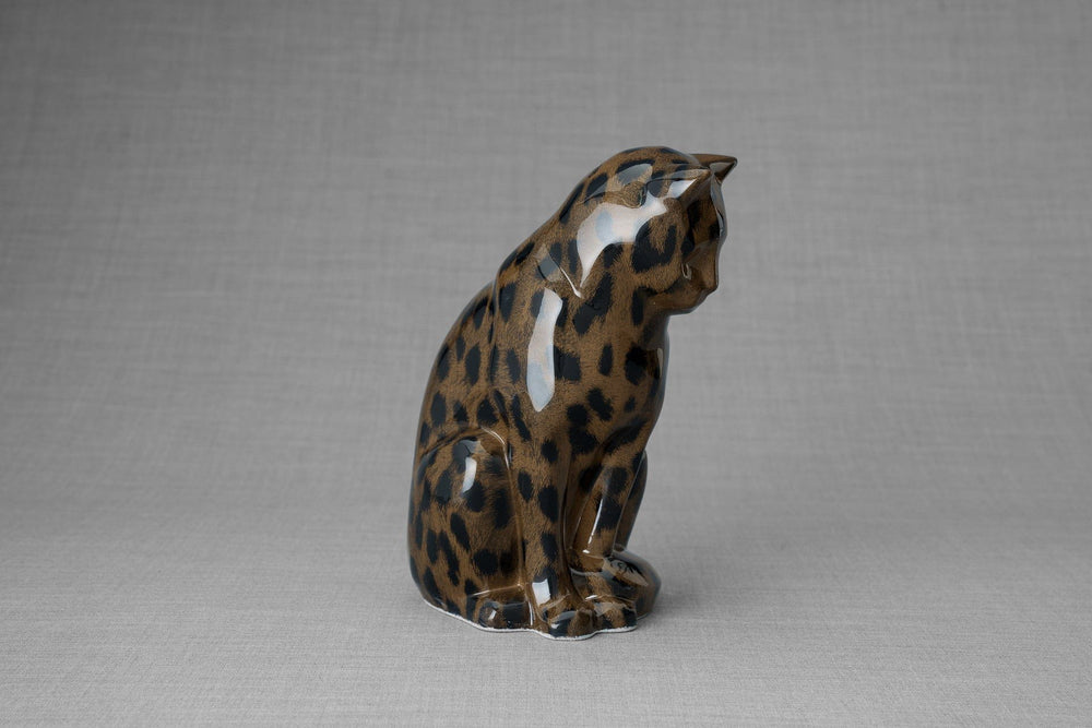 Pulvis Art Urns Pet Urn HydroGraphics Pet Urn "Neko" | Spotted Dark | Ceramic | Hydro Dipping