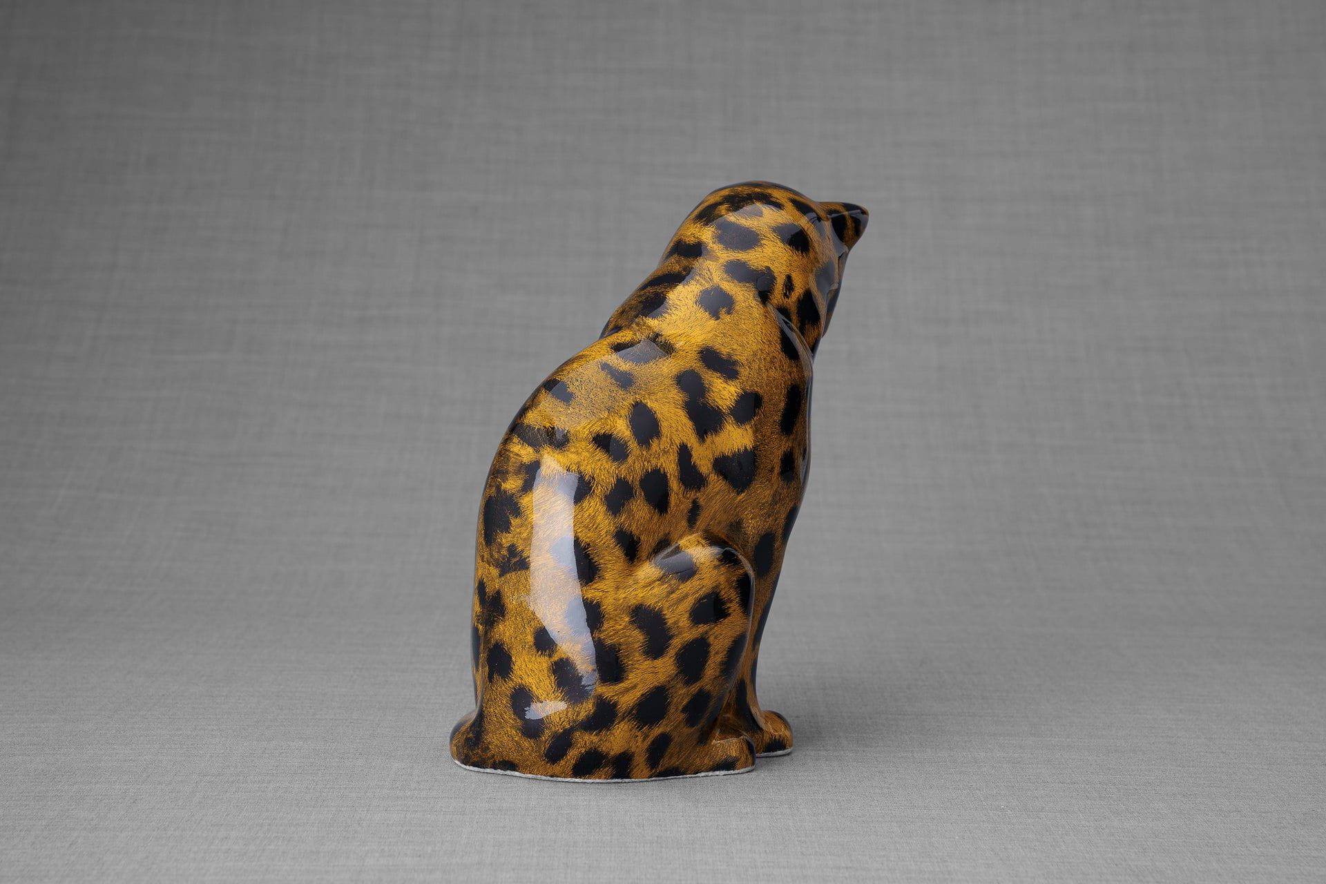 HydroGraphics Pet Urn "Neko" | Spotted Light | Ceramic | Hydro Dipping - Pulvis Art Urns