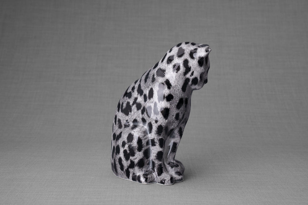 Pulvis Art Urns Pet Urn HydroGraphics Pet Urn "Neko" | Spotted White | Ceramic