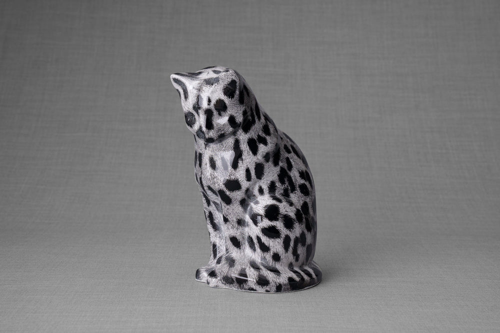 Pulvis Art Urns Pet Urn HydroGraphics Pet Urn "Neko" | Spotted White | Ceramic