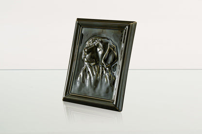 Labrador Pet Urn for Ashes - Oily Green | Ceramic | Handmade Pet Urn - Pulvis Art Urns