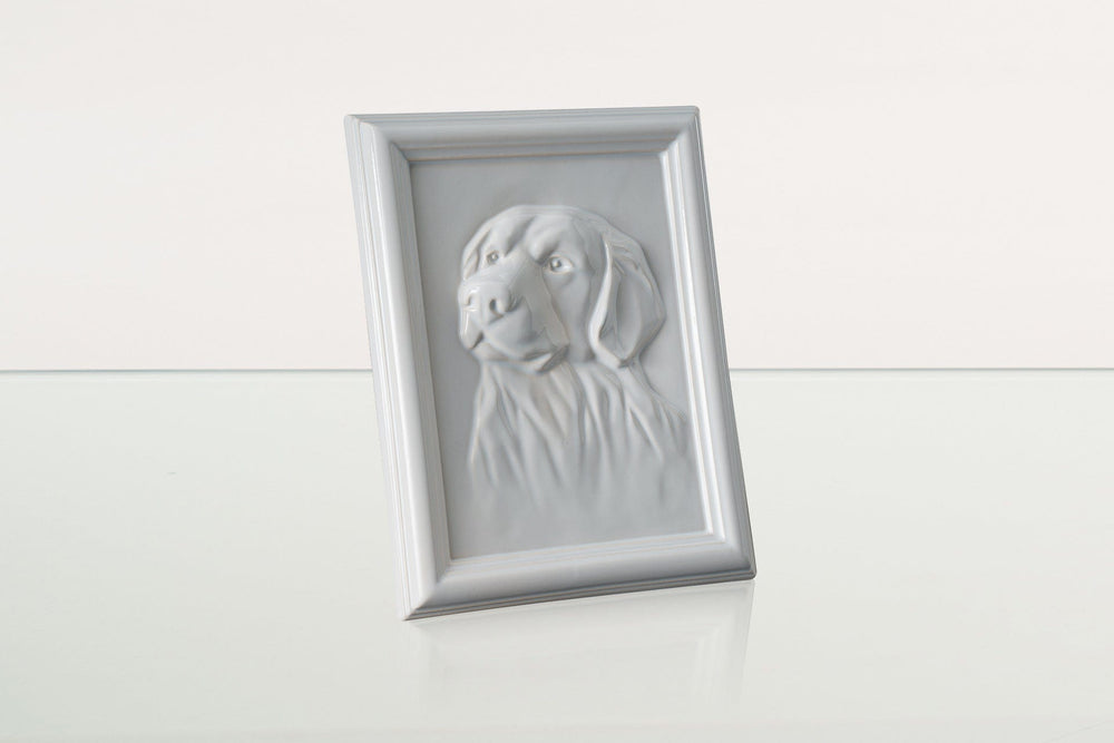 Pulvis Art Urns Pet Urn Labrador Pet Urn for Ashes - White | Ceramic | Handmade Pet Urn