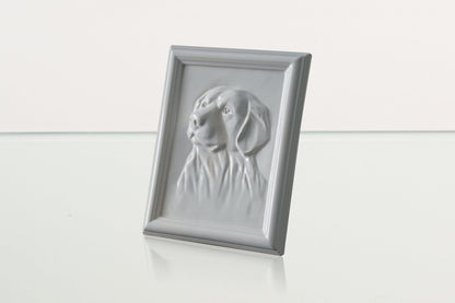 Labrador Pet Urn for Ashes - White | Ceramic | Handmade Pet Urn - Pulvis Art Urns