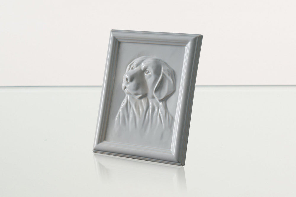 Pulvis Art Urns Pet Urn Labrador Pet Urn for Ashes - White | Ceramic | Handmade Pet Urn