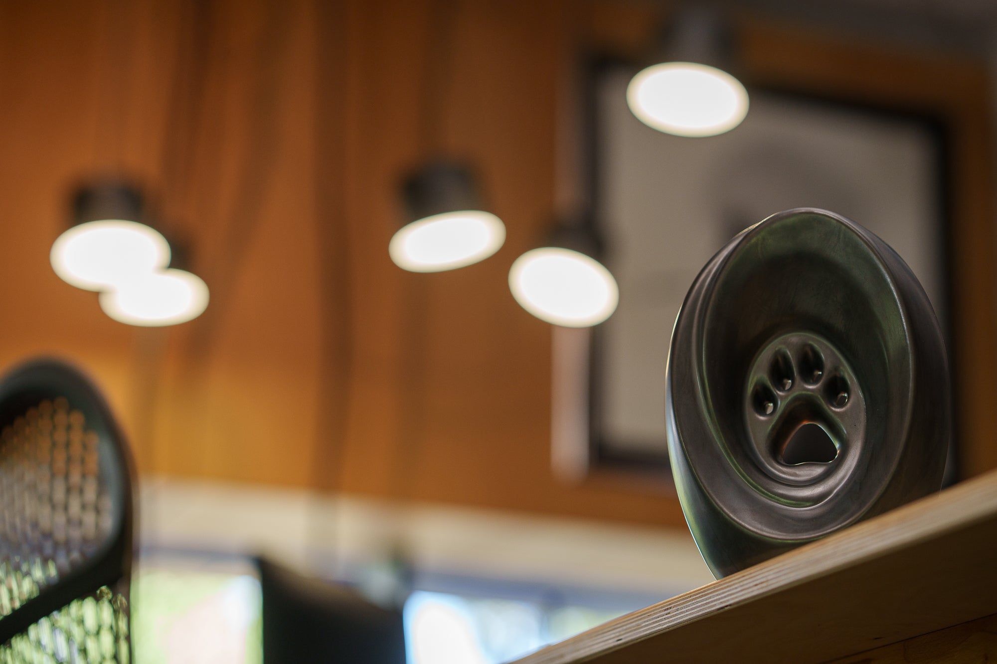 Large Paw Cremation Urn - Dark Matte | Ceramic | Handmade Pet Urn - Pulvis Art Urns