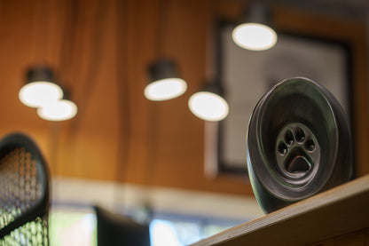 Large Paw Cremation Urn - Dark Matte | Ceramic | Handmade Pet Urn - Pulvis Art Urns