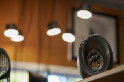 Large Paw Cremation Urn - Dark Matte | Ceramic | Handmade Pet Urn - Pulvis Art Urns