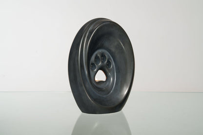 Large Paw Cremation Urn - Dark Matte | Ceramic | Handmade Pet Urn - Pulvis Art Urns