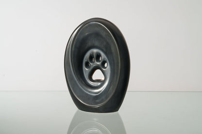 Large Paw Cremation Urn - Dark Matte | Ceramic | Handmade Pet Urn - Pulvis Art Urns