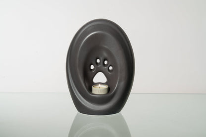 Large Paw Cremation Urn - Gray Matte | Ceramic | Handmade Pet Urn - Pulvis Art Urns