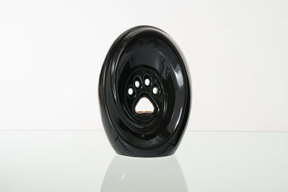 Large Paw Cremation Urn - Lamp Black | Ceramic | Handmade Pet Urn - Pulvis Art Urns