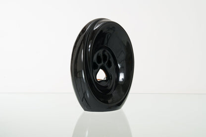 Large Paw Cremation Urn - Lamp Black | Ceramic | Handmade Pet Urn - Pulvis Art Urns