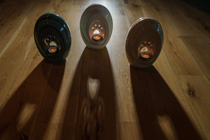 Large Paw Cremation Urn - Craquelure | Ceramic | Handmade Pet Urn - Pulvis Art Urns