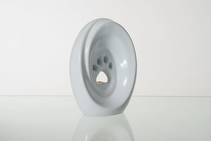 Large Paw Cremation Urn - White | Ceramic | Handmade Pet Urn - Pulvis Art Urns