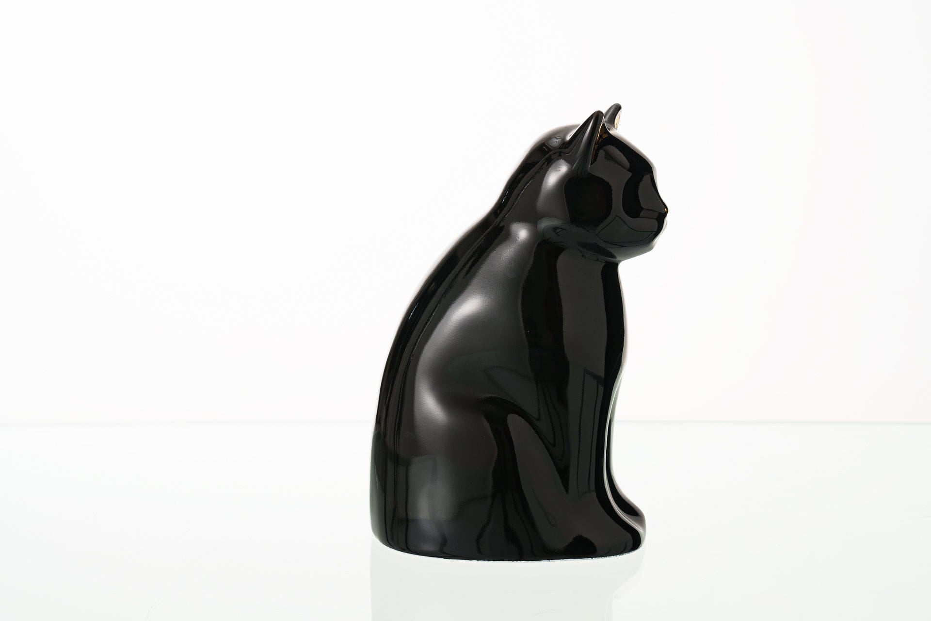"Meow" Pet Urn for Cat - Black | Ceramic | Handmade - Pulvis Art Urns