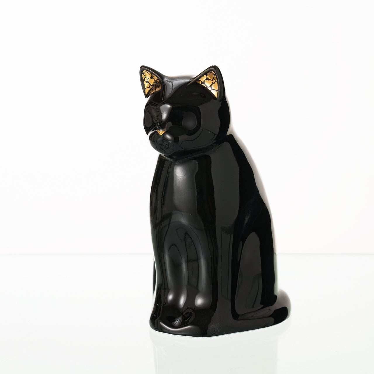 "Meow" Pet Urn for Cat - Black | Ceramic | Handmade - Pulvis Art Urns