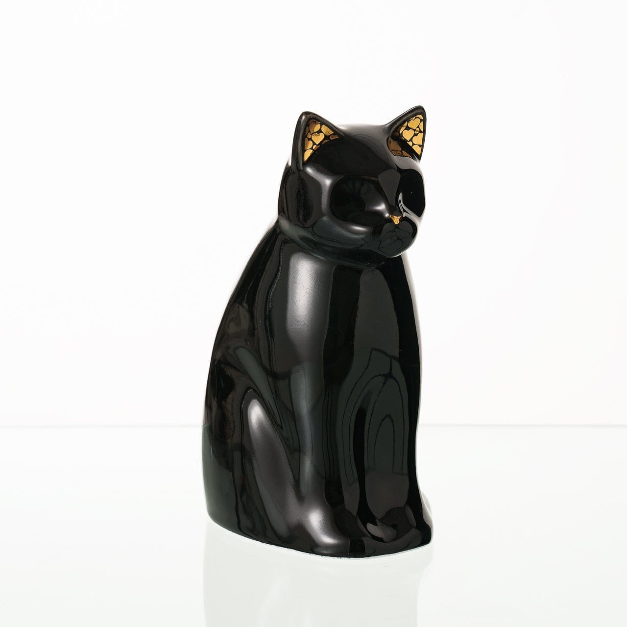 "Meow" Pet Urn for Cat - Black | Ceramic | Handmade - Pulvis Art Urns