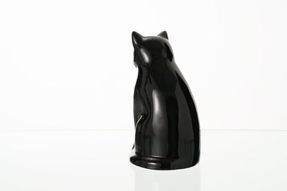 "Meow" Pet Urn for Cat - Black | Ceramic | Handmade - Pulvis Art Urns