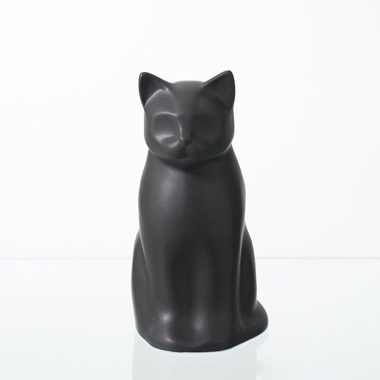 "Meow" Pet Urn for Cat - Gray Matte | Ceramic | Handmade - Pulvis Art Urns