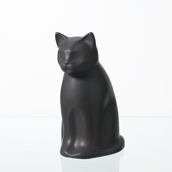 猫用「ミャオ」ペット骨壺 - グレーマット | セラミック | 手作り