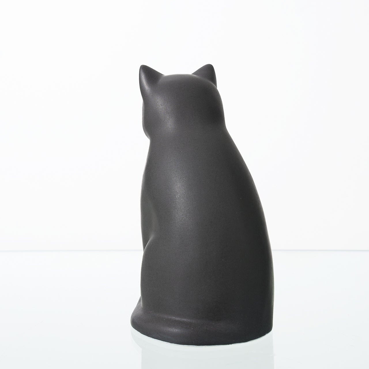 "Meow" Pet Urn for Cat - Gray Matte | Ceramic | Handmade - Pulvis Art Urns