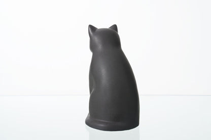 "Meow" Pet Urn for Cat - Gray Matte | Ceramic | Handmade - Pulvis Art Urns