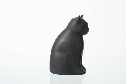 "Meow" Pet Urn for Cat - Gray Matte | Ceramic | Handmade - Pulvis Art Urns