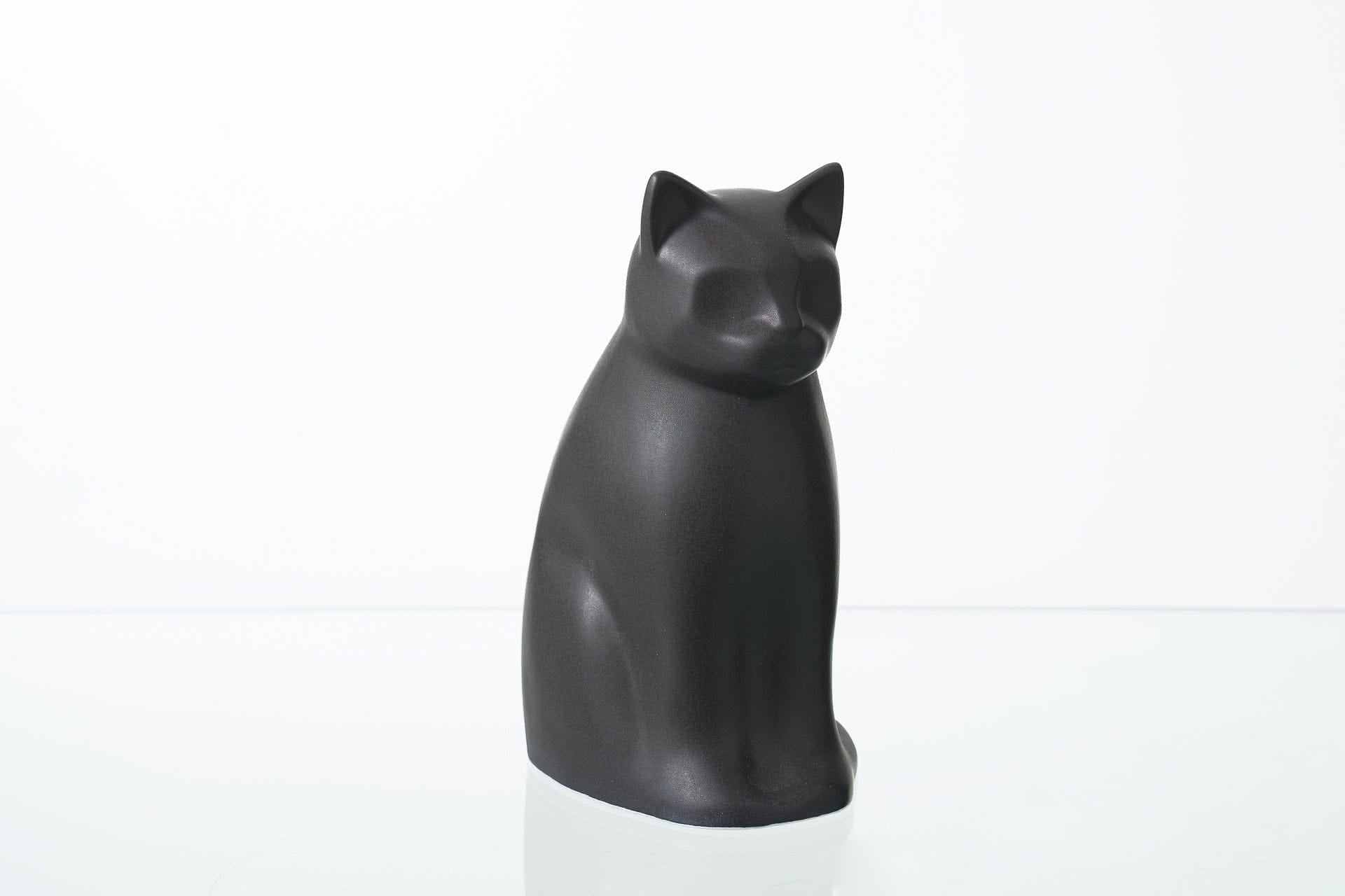 "Meow" Pet Urn for Cat - Gray Matte | Ceramic | Handmade - Pulvis Art Urns
