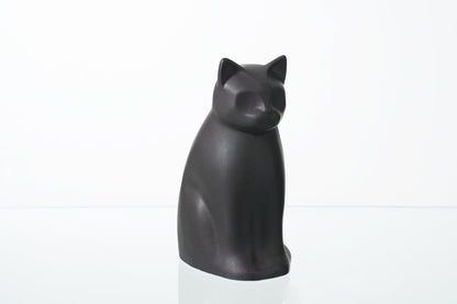 "Meow" Pet Urn for Cat - Gray Matte | Ceramic | Handmade - Pulvis Art Urns