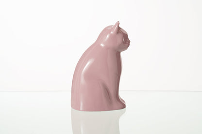 "Meow" Pet Urn for Cat - Pink | Ceramic | Handmade - Pulvis Art Urns