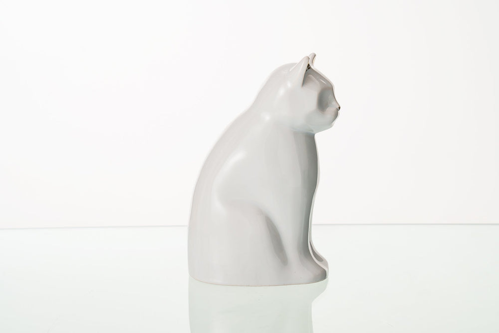 Pulvis Art Urns Pet Urn "Meow" Pet Urn for Cat - White | Ceramic | Handmade