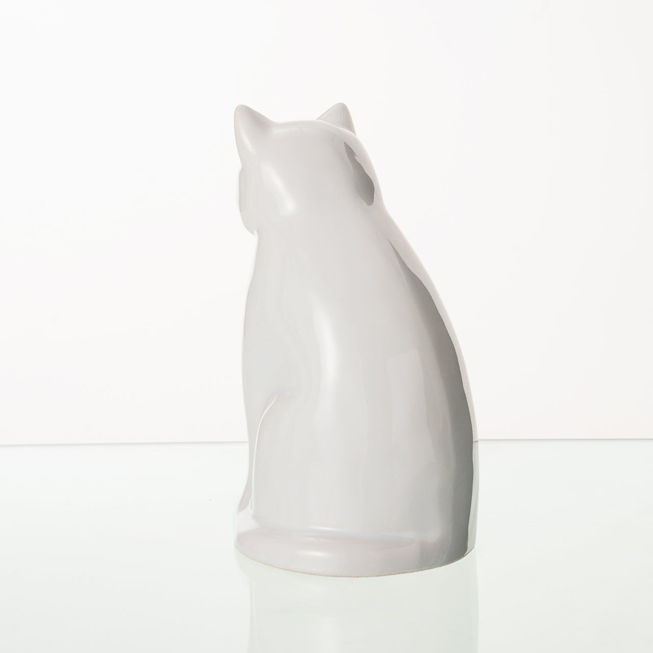 "Meow" Pet Urn for Cat - White | Ceramic | Handmade - Pulvis Art Urns