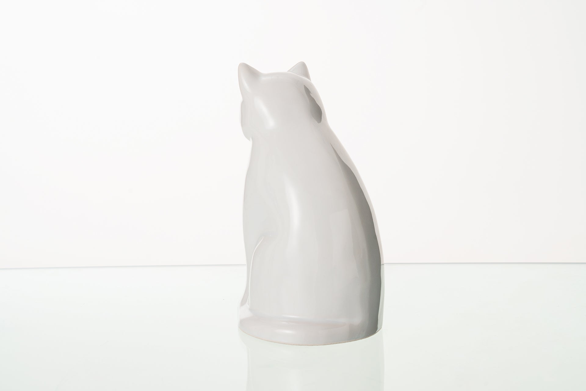 "Meow" Pet Urn for Cat - White | Ceramic | Handmade - Pulvis Art Urns