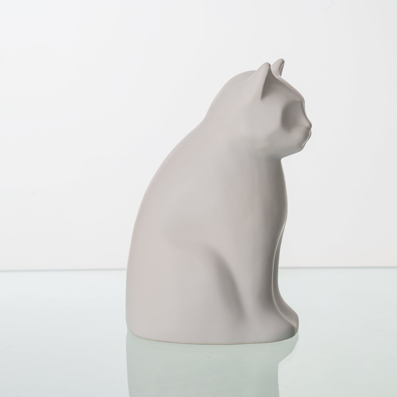 "Meow" Pet Urn for Cat - White Matte | Ceramic | Handmade - Pulvis Art Urns