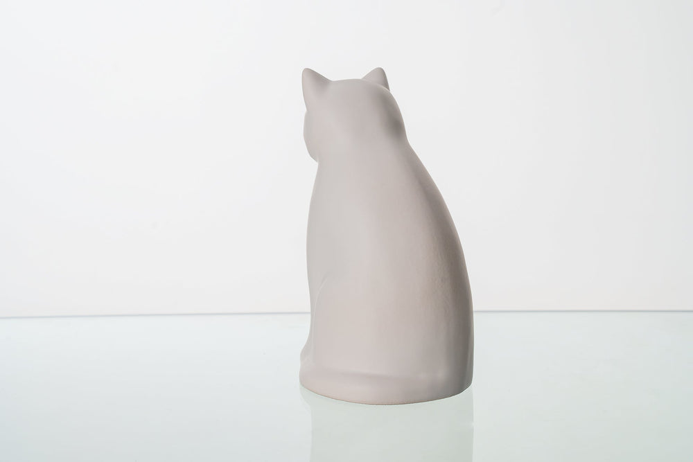 Pulvis Art Urns Pet Urn "Meow" Pet Urn for Cat - White Matte | Ceramic | Handmade