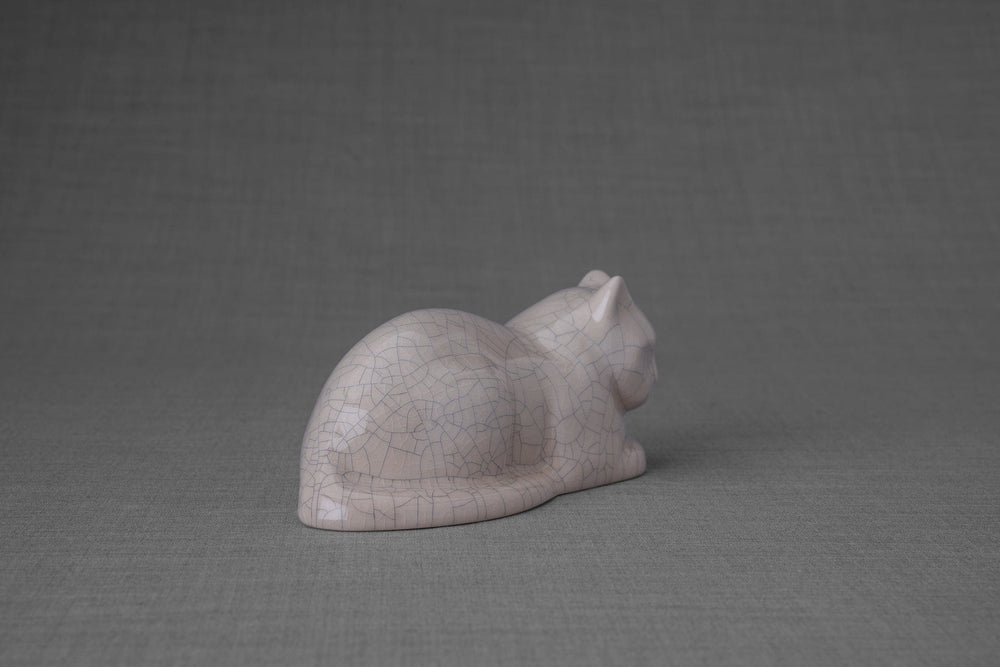 
                  
                    Pulvis Art Urns Pet Urn Mini Laying Cat Cremation Urn - Craquelure| Ceramic
                  
                