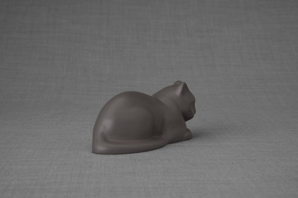 
                  
                    Pulvis Art Urns Pet Urn Mini Laying Cat Cremation Urn - Grey Matte| Ceramic
                  
                
