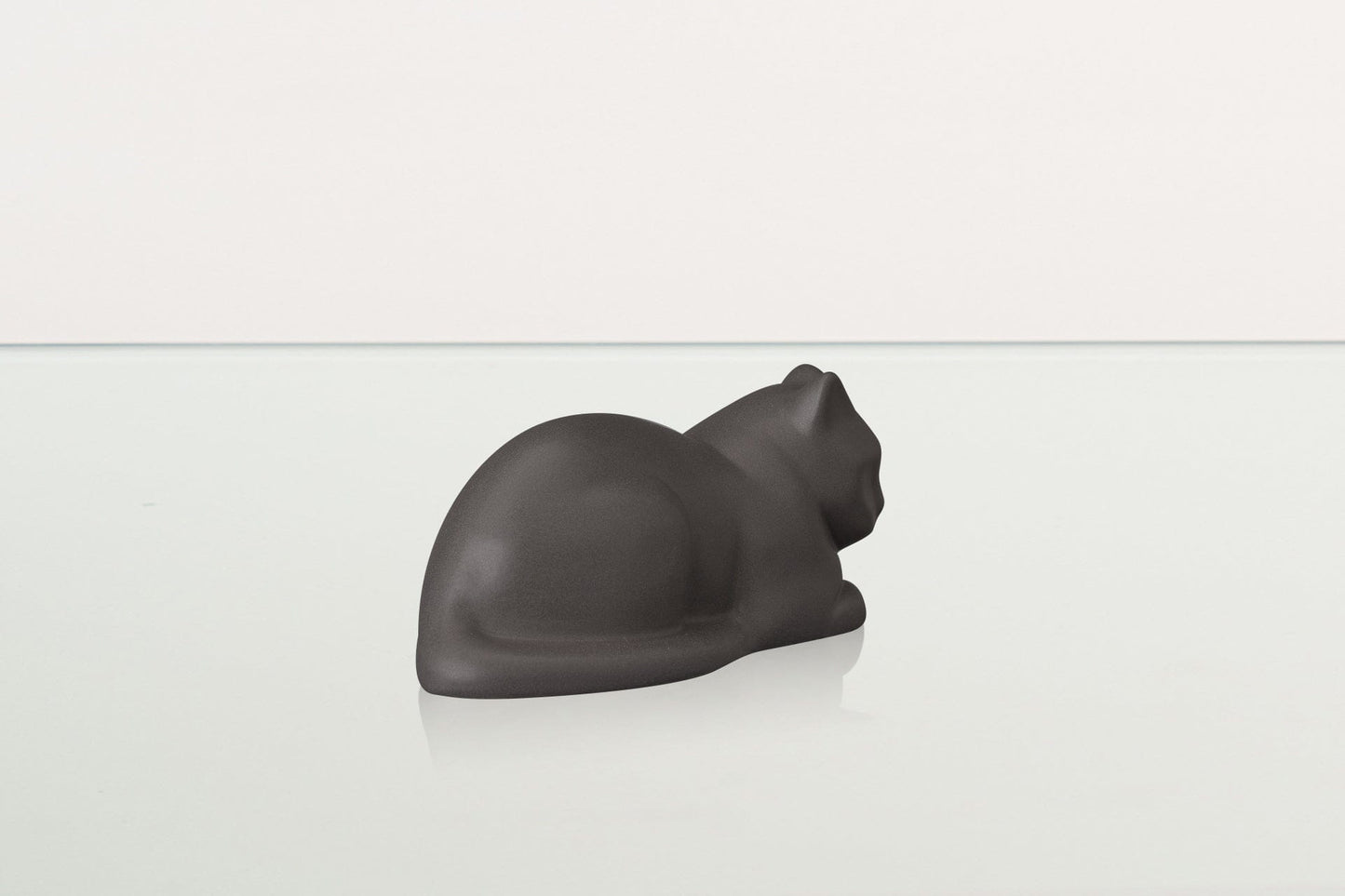 Pulvis Art Urns Pet Urn Mini Laying Cat Cremation Urn - Grey Matte | Ceramic Pet Urn