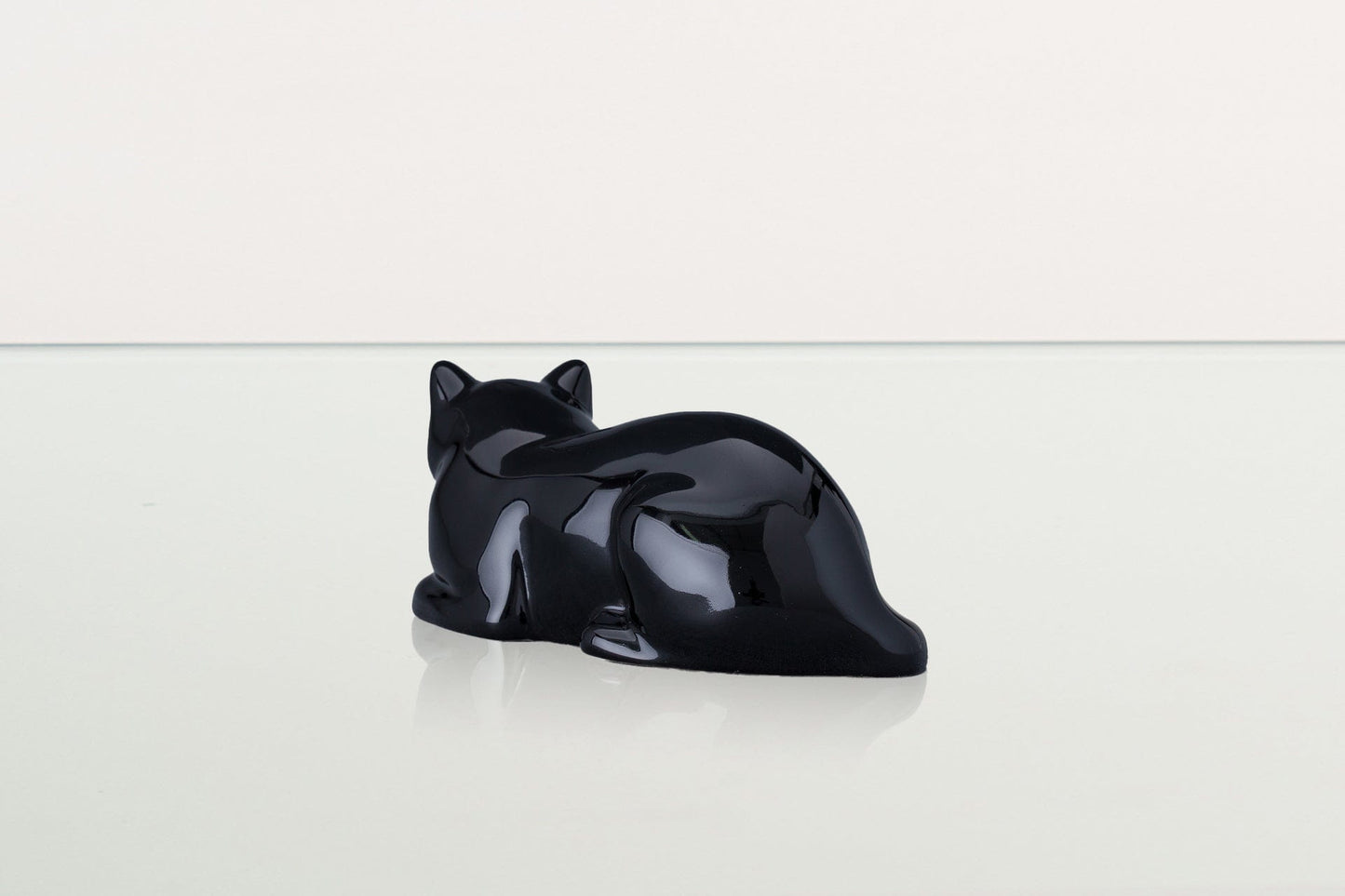 
                  
                    Pulvis Art Urns Pet Urn Mini Laying Cat Cremation Urn - Lamp Black | Ceramic Pet Urn
                  
                