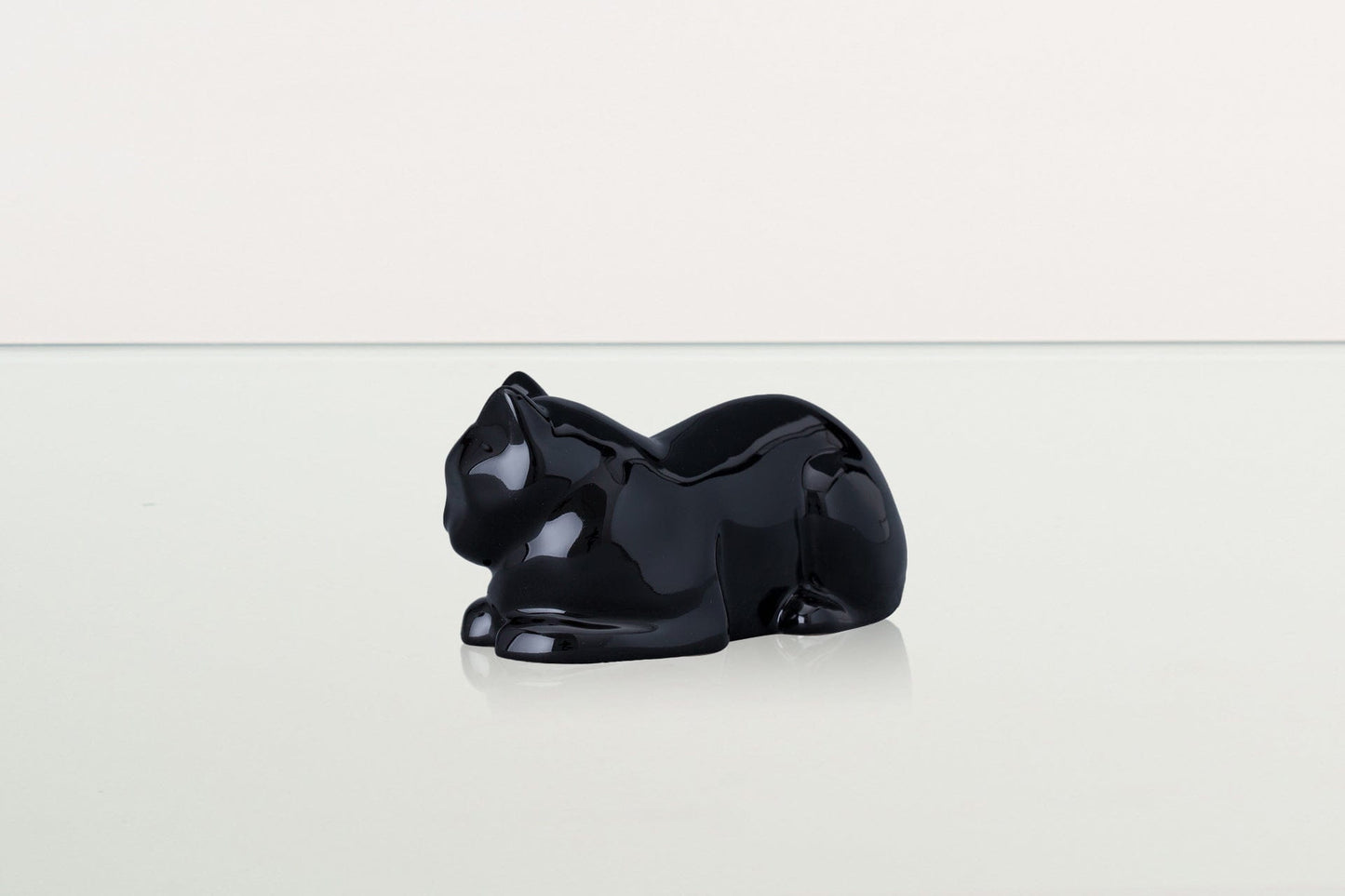 
                  
                    Pulvis Art Urns Pet Urn Mini Laying Cat Cremation Urn - Lamp Black | Ceramic Pet Urn
                  
                