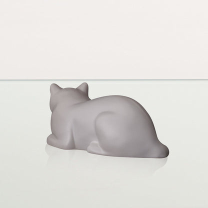 Mini Laying Cat Cremation Urn - White Matte | Ceramic Pet Urn - Pulvis Art Urns