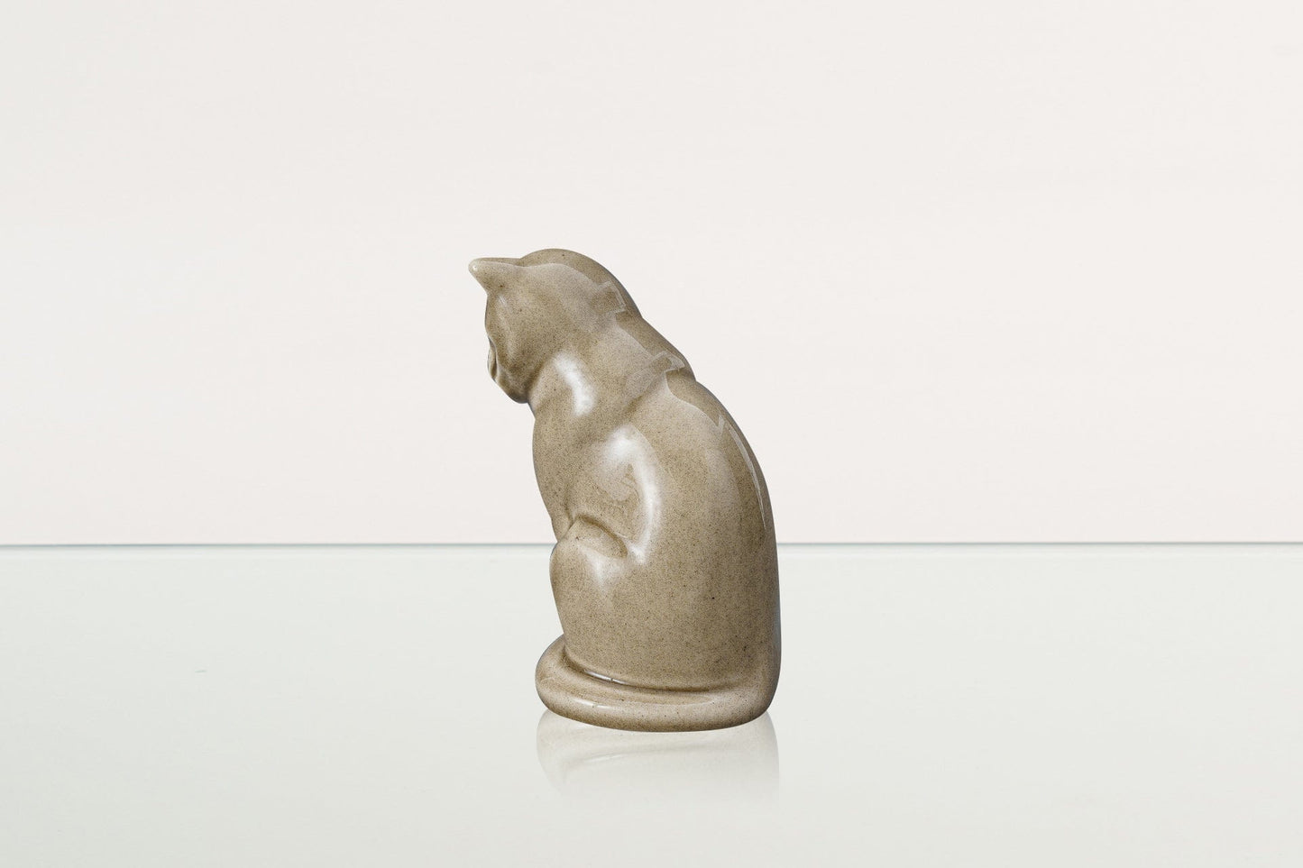 
                  
                    Pulvis Art Urns Pet Urn Mini Pet Urn for Ashes Neko - Beige Gray | Handmade | Ceramic Cat Urn
                  
                
