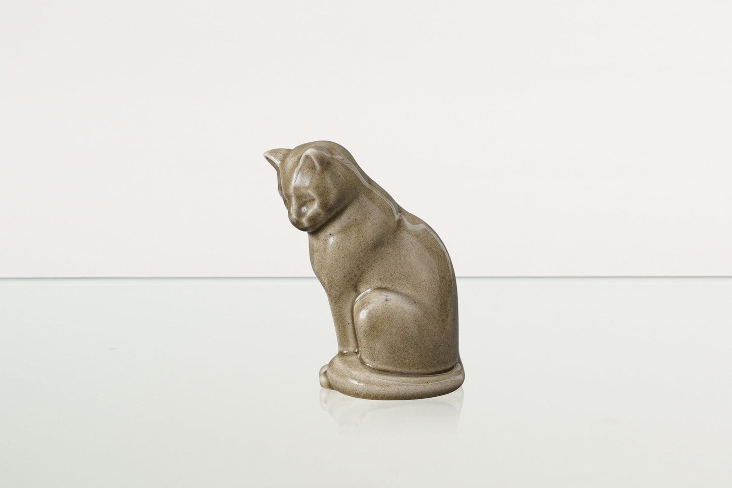 
                  
                    Pulvis Art Urns Pet Urn Mini Pet Urn for Ashes Neko - Beige Gray | Handmade | Ceramic Cat Urn
                  
                